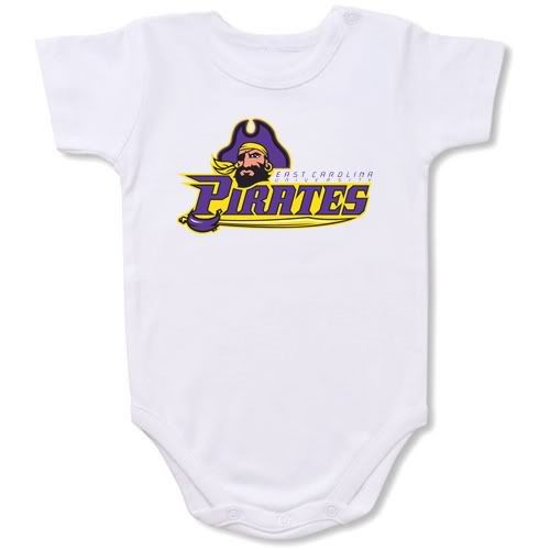 East Carolina Pirates Baby Bodysuit Creeper #01